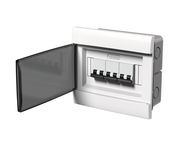 Caja P/TM de Embutir IP40 08 DIN Pta Fume