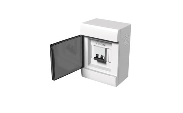 Caja P/TM de Superficie IP40 04 DIN Pta Fume