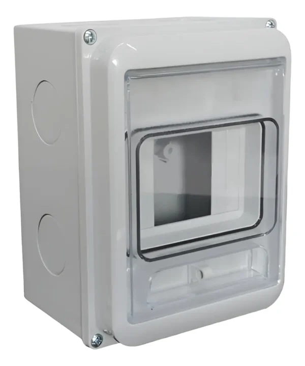 Caja P/TM Pilar IP65 4 Mod DIN C/Tapa Transp.