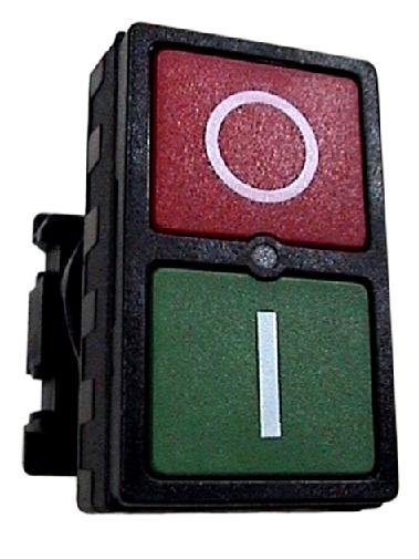 Botonera Doble Rasante Verde-Rojo QT011-L