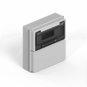 Caja Distrib. IP65 12DIN + 1 Mod Ciego Gris