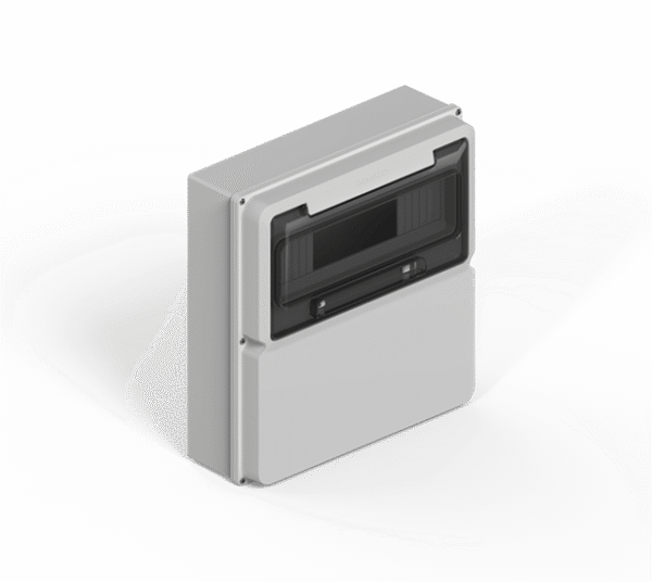 Caja Distrib. IP65 12DIN + 1 Mod Ciego Gris