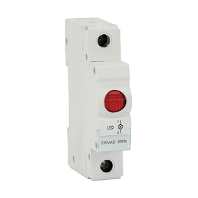 Ojo de Buey Led P/Riel Din 220v Rojo