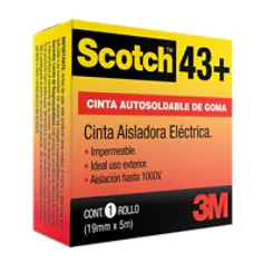 Cinta Aisladora Autosoldable Negra 3Mts 19mm