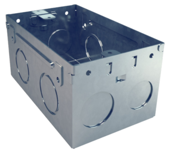 Caja de Embutir Chapa Rectangular + Prof. 10x5cm