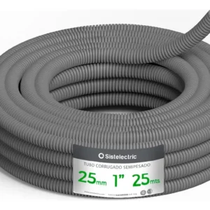 Caño Corrugado Ign. Semi-Pes Gris 25mm x25Mts