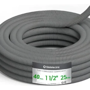 Caño Corrugado Ign. Semi-Pes Gris 40mm x25Mts