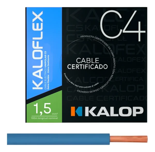 Cable Unipolar IRAM C4 01,50mm Cel x100Mts