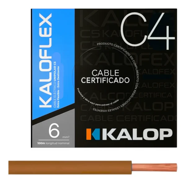Cable Unipolar IRAM C4 06,00mm Mar x100Mts