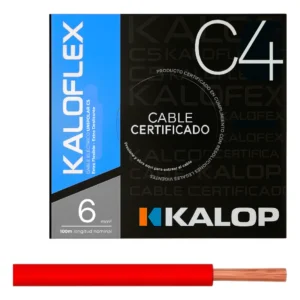 Cable Unipolar IRAM C4 06,00mm Roj x100Mts
