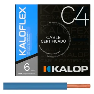 Cable Unipolar IRAM C4 06,00mm Cel x100Mts