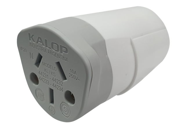 Ficha Heavy Duty Hembra Binorma Blanca