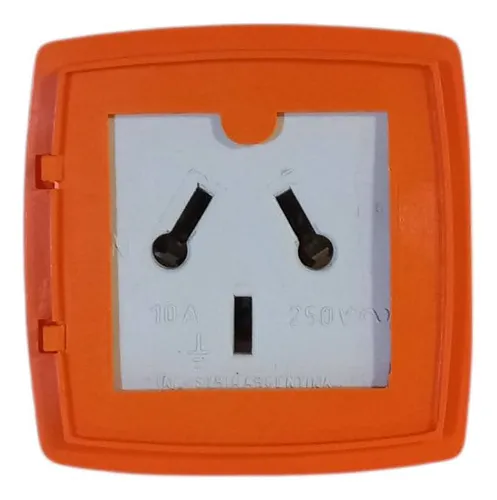 Soporte Base Naranja C/Toma 10A