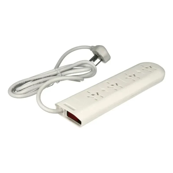 Zapatilla Múltiple 4 Tomas Multi. Bca. C/Cable 5 Mts