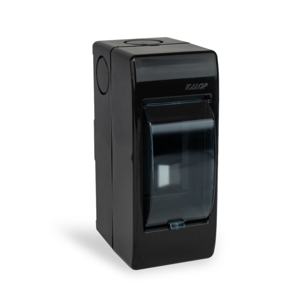 Caja P/Termicas Negra 2 DIN C/Tapa