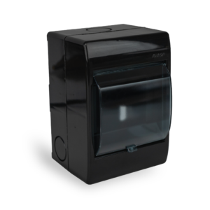 Caja P/Termicas Negra 4 DIN C/Tapa