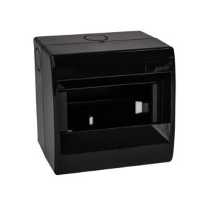 Caja P/Termicas Negra 6 DIN S/Tapa