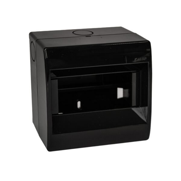 Caja P/Termicas Negra 6 DIN S/Tapa