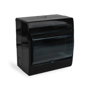 Caja P/Termicas Negra 6 DIN C/Tapa