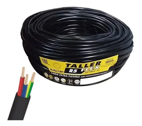 Cable TPR Ngr IRAM C5 3x04,00mm x100Mts