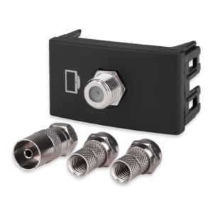 Mod. CATV Divisor Incorporado Negro
