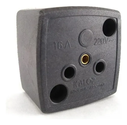 Base Industrial Negra 2x16A+T