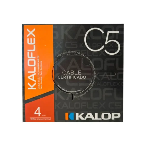 Cable Unipolar IRAM C5 04,00mm Roj x100Mts