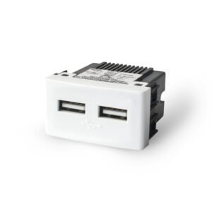 Mod. Cargador USB Doble 5Vcc 2A Blanco
